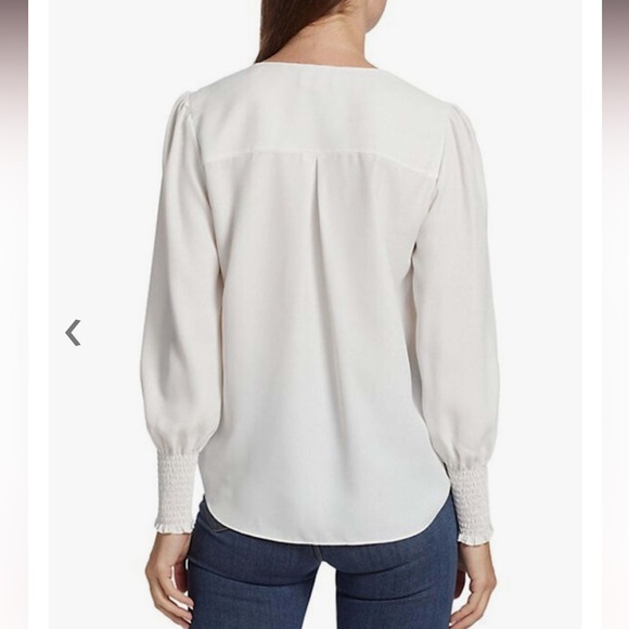 L'AGENCE Ivory Enzo Cross Front Blouse Smocked Cuffs Size XXS - Picture 16 of 16